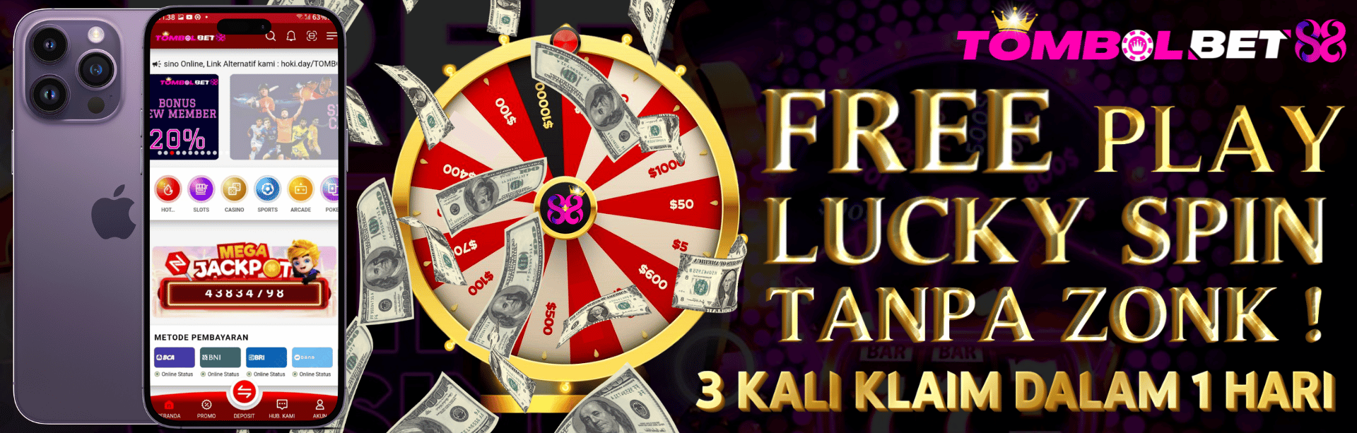 BONUS LUCKY SPIN TOMBOLBET88